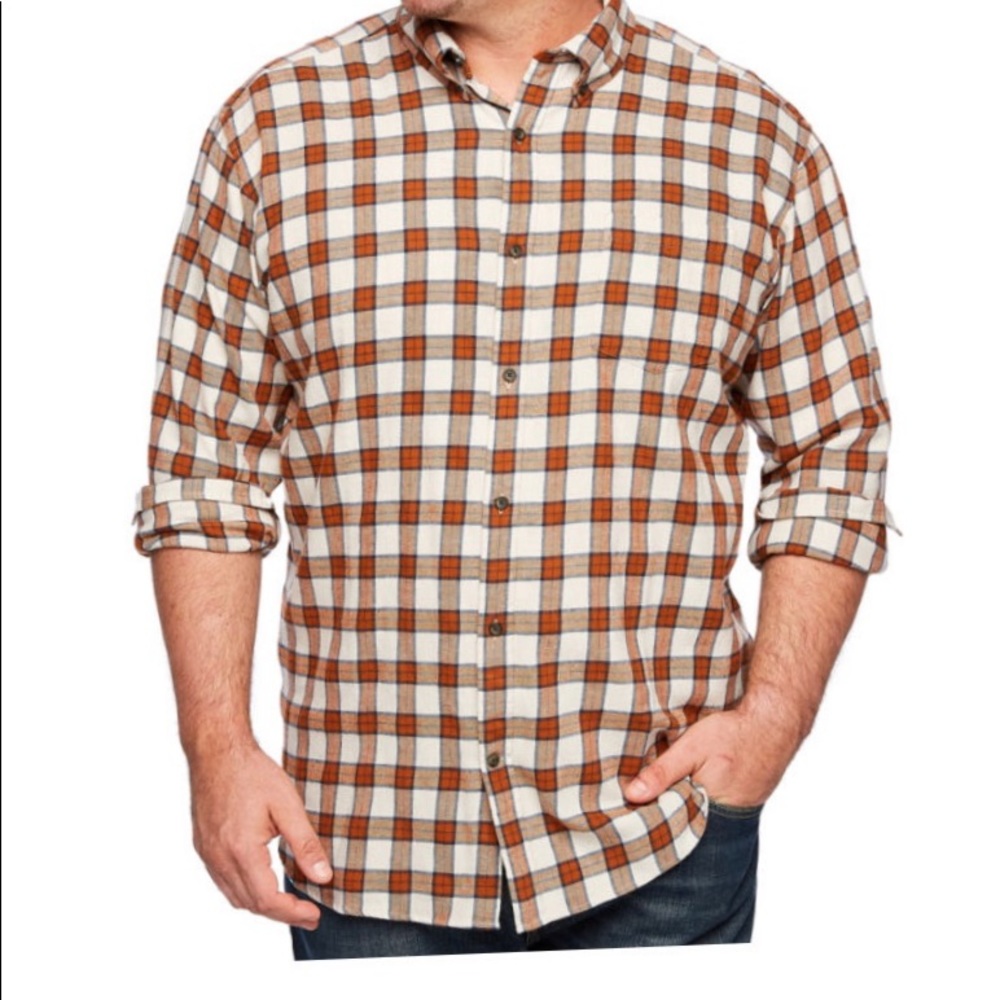 Men’s Brown /Tan Flannel Shirt 2XL NewW/Tag
